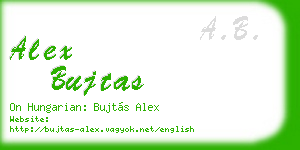alex bujtas business card
