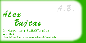 alex bujtas business card